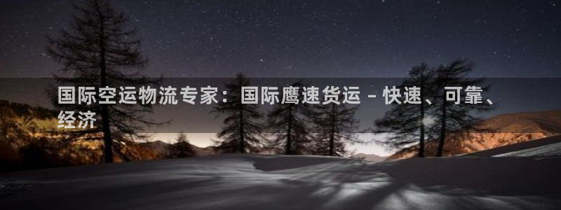 尊龙凯时不给提款：国际空运物流专家：国际鹰速货运 – 快