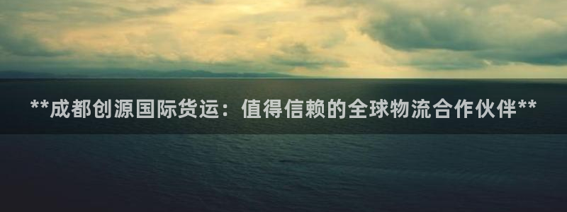 尊龙专访：**成都创源国际货运：值得信赖的全球物流合作伙