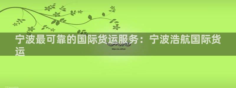 尊龙凯时人生就是博·(中国)官网官：宁波最可靠的国际货运